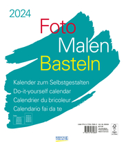 Foto-Malen-Basteln Bastelkalender weiß groß 2024 - Cover