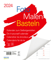 Foto-Malen-Basteln Bastelkalender weiß Notice groß 2024 - Cover