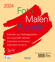 Foto-Malen-Basteln Bastelkalender beige 2024 - Cover