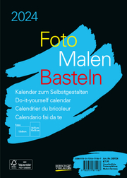 Foto-Malen-Basteln Bastelkalender A5 schwarz 2024