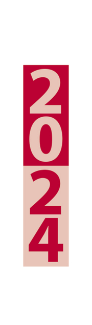 Streifenplaner Mini Rot 2024 - Cover