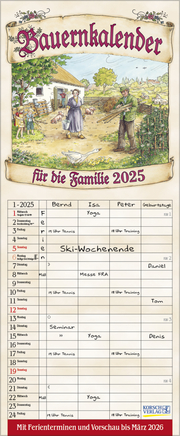 Bauernkalender für die Familie 2025