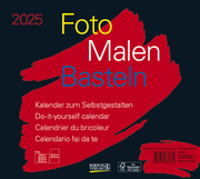 Foto-Malen-Basteln Bastelkalender quer schwarz 2025