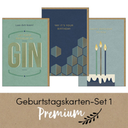 Geburtstagskarten-Set 1 Premium - 3 Karten - Cover