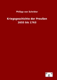 Kriegsgeschichte der Preussen 1655 bis 1763 - Cover