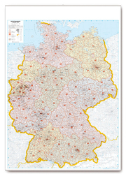 Postleitkarte Deutschland 1:700.000