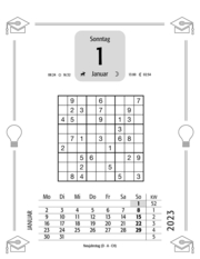 Sudokukalender 2023 - Abbildung 1