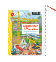 Duden 24+: Bagger, Kran und Tunnelbau. Das große Wimmelbuch von der Baustelle - Abbildung 2