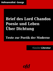 Ein Brief des Lord Chandos - Poesie und Leben - Über Dichtung - Cover