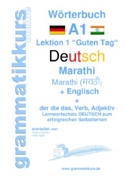 Wörterbuch Deutsch - Marathi - Englisch Niveau A1