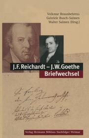 J.F. Reichardt - J.W. Goethe Briefwechsel - Cover
