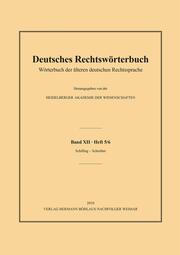 Deutsches Rechtswörterbuch - Cover
