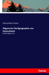 Allgemeine Dorfgeographie von Deutschland