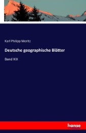 Deutsche geographische Blätter - Cover