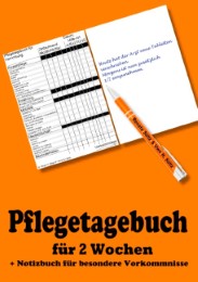 Pflegetagebuch für 2 Wochen - inkl. Notizbuch - Cover