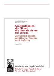 Grossbritannien, die EU und die liberale Vision für Europa - Cover