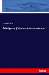 Beiträge zur jüdischen Altertumskunde - Cover
