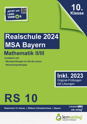 Original-Prüfungen Realschule Bayern 2024 Mathematik II/III - Cover