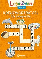 Leselöwen Kreuzworträtsel für Erstleser - 2. Klasse (Orange)