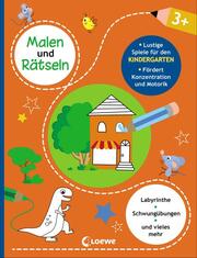 Malen und Rätseln - Lustige Spiele für den Kindergarten (3+) - Cover