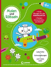 Malen und Rätseln - Erste Übungen für den Kindergarten (4+)