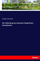 Der Vollendung des deutschen bürgerlichen Gesetzbuches - Cover