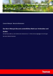 Des Herrn Marquis Beccaria unsterbliches Werk von Verbrechen und Strafen - Cover