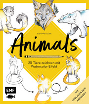 Animals - 25 Tiere zeichnen mit Watercolor-Effekt - Cover