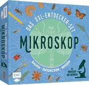 Das XXL-Entdecker-Set - Mikroskop: Mit Mikroskop, Linsen und Objektträgern + Sachbuch mit faszinierenden Experimenten - Cover
