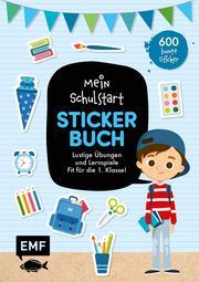 Das Stickerbuch zum Schulstart (blau) - Cover