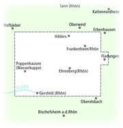 Rhön, Wasserkuppe/Rother Kuppe, Hilders - Gersfeld (Rhön) - Fladungen - Abbildung 1