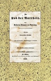 Das Lob der Narrheit. Reprint der Ausgabe von 1839 (BoD) - Cover