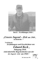Beck's Erzählungen ; Unsere Jugend - Zeit um 1960 in Duchroth