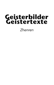 Geisterbilder/Geistertexte - Cover