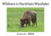 Wildtiere in Nordrhein-Westfalen (Wandkalender 2024, Kalender DIN A4 quer, Monatskalender im Querformat mit Kalendarium, Das perfekte Geschenk)