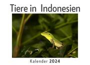 Tiere in Indonesien (Wandkalender 2024, Kalender DIN A4 quer, Monatskalender im Querformat mit Kalendarium, Das perfekte Geschenk)