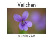 Veilchen (Wandkalender 2024, Kalender DIN A4 quer, Monatskalender im Querformat mit Kalendarium, Das perfekte Geschenk)
