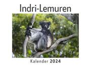Indri-Lemuren (Wandkalender 2024, Kalender DIN A4 quer, Monatskalender im Querformat mit Kalendarium, Das perfekte Geschenk)