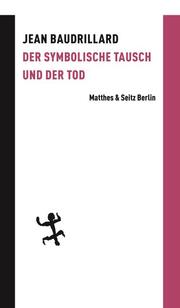 Der symbolische Tausch und der Tod. - Cover
