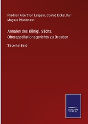 Annalen des Königl. Sächs. Oberappellationsgerichts zu Dresden - Cover
