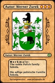 The noble Polish family Sokola. Die adlige polnische Familie Sokola.