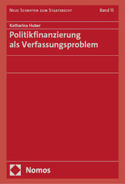 Politikfinanzierung als Verfassungsproblem - Cover