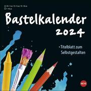 Bastelkalender schwarz klein 2024 - Cover