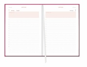Tages-Kalenderbuch A6, pink 2024 - Abbildung 1