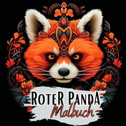 Schwarzes Roter Panda Malbuch. - Cover