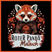 Schwarzes Malbuch Roter Panda. - Cover