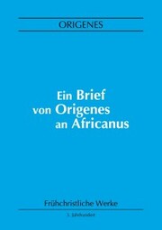 Ein Brief von Origenes an Africanus - Cover
