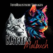 Katzen Malbuch Fotorealistisch. - Cover