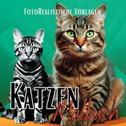 Malbuch Katze Fotorealistisch.