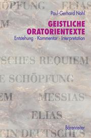 Geistliche Oratorientexte - Cover